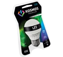 Светодиодная лампа КОСМОС premium LED 4Вт A50 E27 230v 4500K KLED4wA50230vE2745