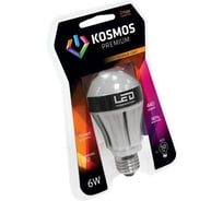 Светодиодная лампа КОСМОС premium LED 6Вт A55 E27 230v 3000K KLED6wA55230vE2727