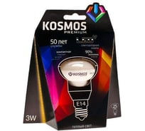 Светодиодная лампа КОСМОС premium LED 3Вт REFLECTOR 39мм E14 230v 3000K KLED3wR39230vE1427