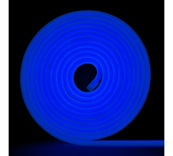 Неоновая светодиодная лента MAKSILED 5м, 8x16мм, 24В, 9Вт/м, 120 LED/m, IP33 (ПВХ), синий, ML-NF-24V-0816-Blue