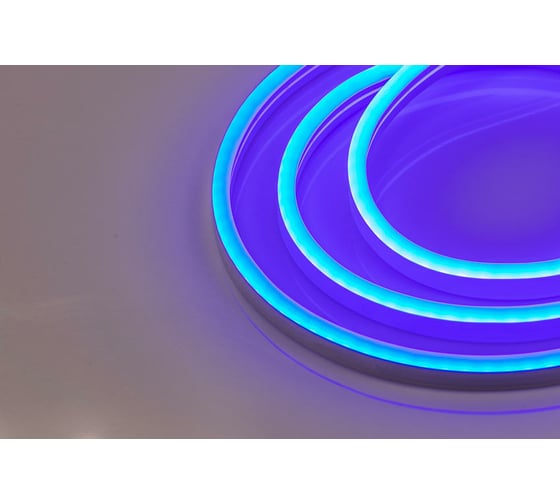 Неоновая светодиодная лента MAKSILED 5м, 8x16мм, 24В, 9Вт/м, 120 LED/m, IP33 (ПВХ), синий, ML-NF-24V-0816-Blue