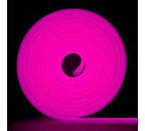 Неоновая светодиодная лента MAKSILED 5м, 8x16мм, 24В, 9Вт/м, 120 LED/m, IP33 (ПВХ), розовый, ML-NF-24V-0816-Pink