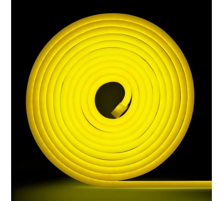 Неоновая светодиодная лента MAKSILED 5м, 8x16мм, 24В, 9Вт/м, 120 LED/m, IP33 (ПВХ), лимонно-желтый, ML-NF-24V-0816-Lemon Yellow