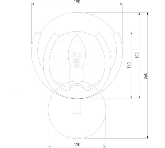 Настенный светильник Bogate's античная бронза a062051