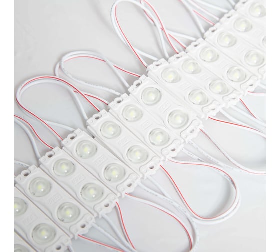 Светодиодный модуль ELF 2SMD диод 2835, с линзой, 160гр., 12В, IP 65, STD-2, холодный белый (упак 100) ELF-2SMD2835std-2 СW