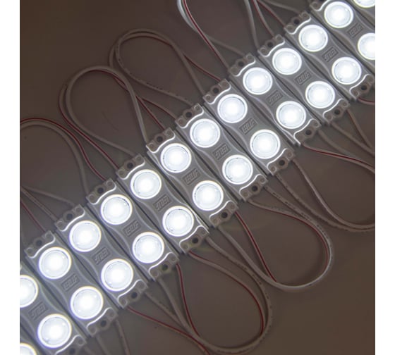 Светодиодный модуль ELF 2SMD диод 2835, с линзой, 160гр., 12В, IP 65, STD-2, холодный белый (упак 100) ELF-2SMD2835std-2 СW