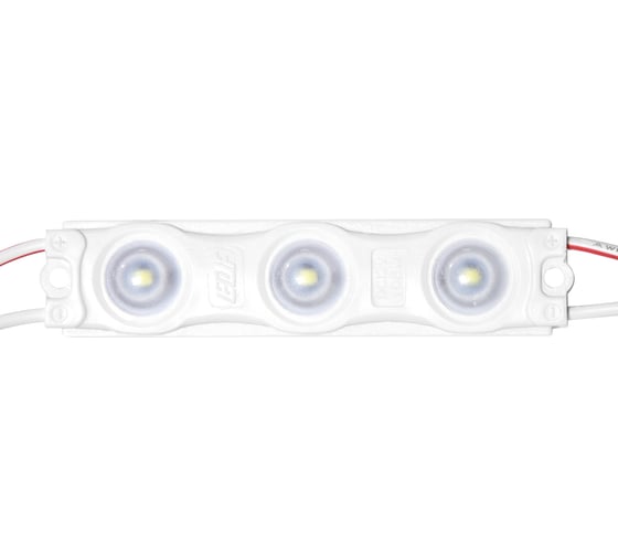 Светодиодный модуль ELF 3SMD диод 2835, с линзой, 160гр.,12В, IP 65, STD, белый (упак 100) ELF-3SMD2835std W