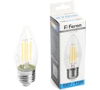 Светодиодная лампа FERON LB-713 Свеча E27 11W 6400K, 38274