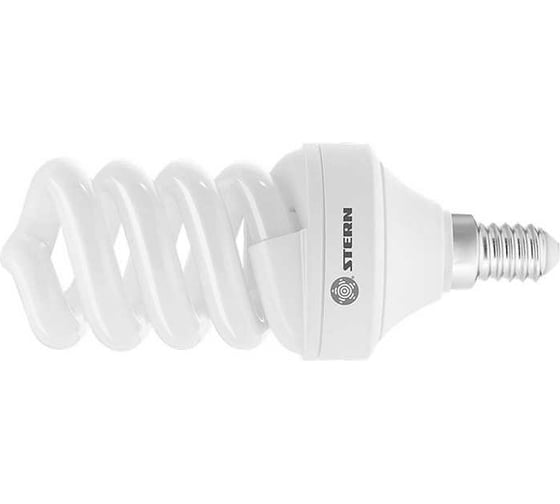 Компактная люминесцентная лампа Stern, спиральная, 15W, 2700K, E14, 8000ч., 90923