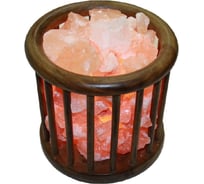 Солевая лампа Beroma круглая деревянная корзина 07716160