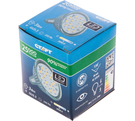 Светодиодная лампа точечного света СТАРТ LED GU5.3 3W30