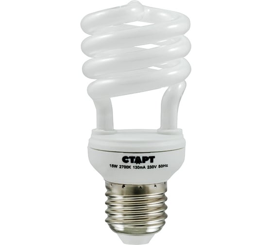 Компактная энергосберегающая лампа СТАРТ E 15W SPC E27 2700K8Y