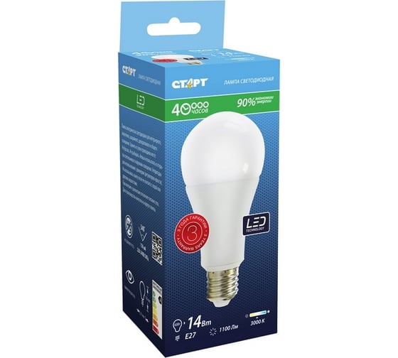Светодиодная лампа СТАРТ LEDGLSE27 14W30