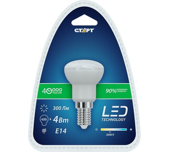 Светодиодная лампа рефлектор СТАРТ LEDR39E14 4W 30