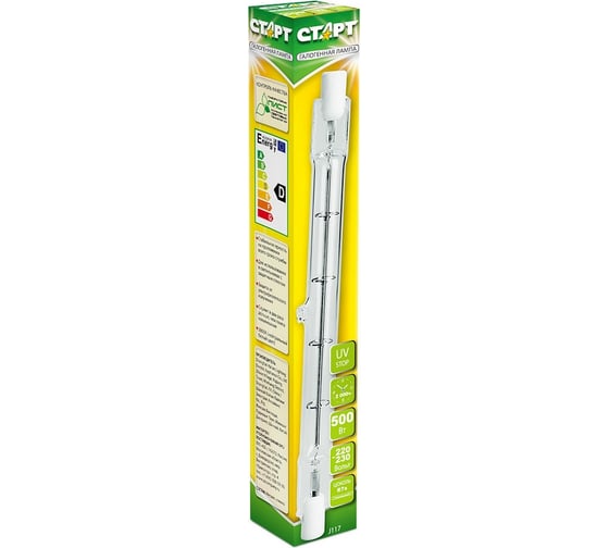 Лампа галогенная СТАРТ J117 500W 220V R7s