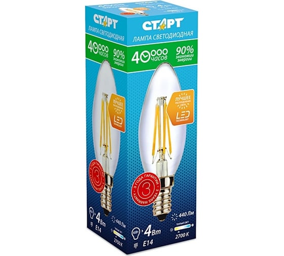 Светодиодная лампа СТАРТ LEDCandleE14 4W27