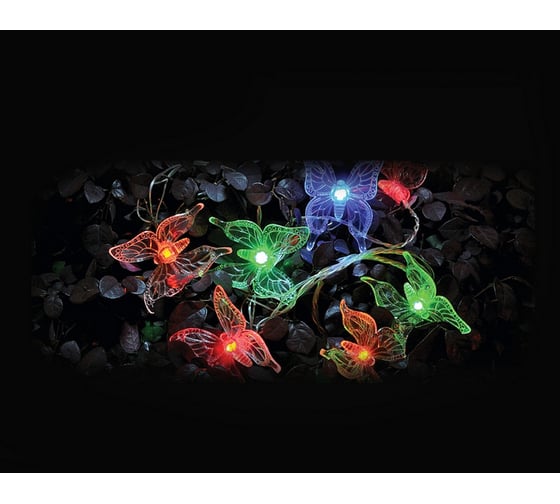 Садовый фонарь со светодиодами на солнечных батареях Бабочки СТАРТ САД 24LED