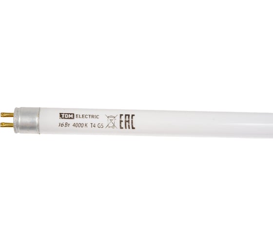 Люминесцентная линейная двухцокольная лампа TDM ELECTRIC ЛЛ-12/16Вт SQ0355-0007