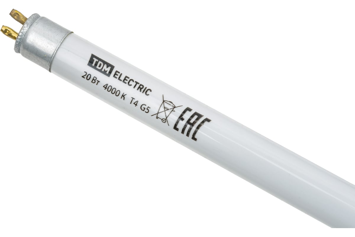Люминесцентная линейная двухцокольная лампа TDM ЛЛ-12/20Вт SQ0355-0009 ...