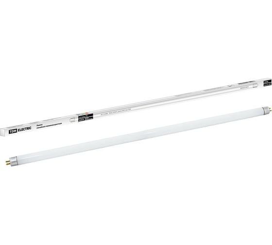 Люминесцентная линейная двухцокольная лампа TDM ЛЛ-12/20Вт 6500 К SQ0355-0010