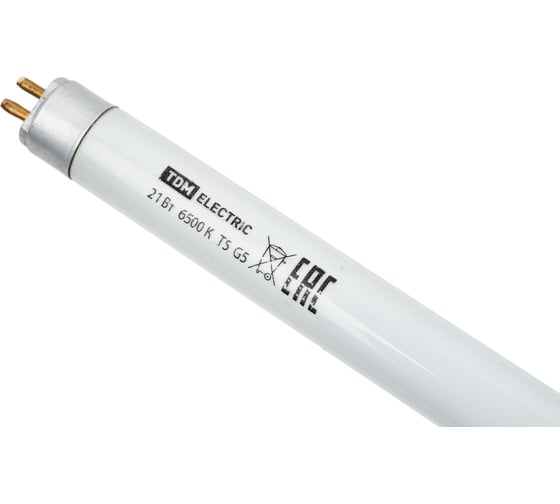 Люминесцентная линейная двухцокольная лампа TDM ELECTRIC ЛЛ-16/21Вт T5 6500 К SQ0355-0022