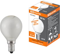 Лампа накаливания матовый шар TDM ELECTRIC 60 Вт-230 В-Е14 SQ0332-0007