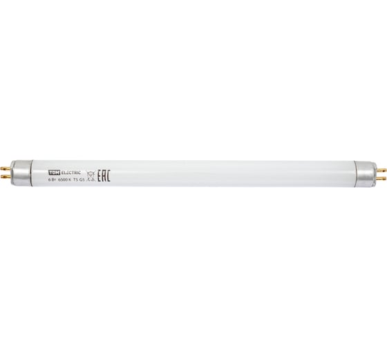 Люминесцентная линейная двухцокольная лампа TDM ЛЛ-16/6 Вт T5 6500 К SQ0355-0016