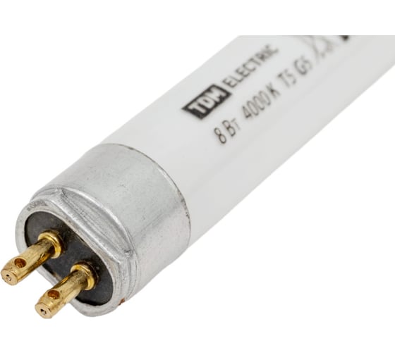 Люминесцентная линейная двухцокольная лампа TDM ЛЛ-16/8 Вт T5 4000 К SQ0355-0017