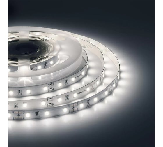 Светодиодная лента APEYRON 12В, 12Вт/м, smd2835 5м, холодный белый 455 1
