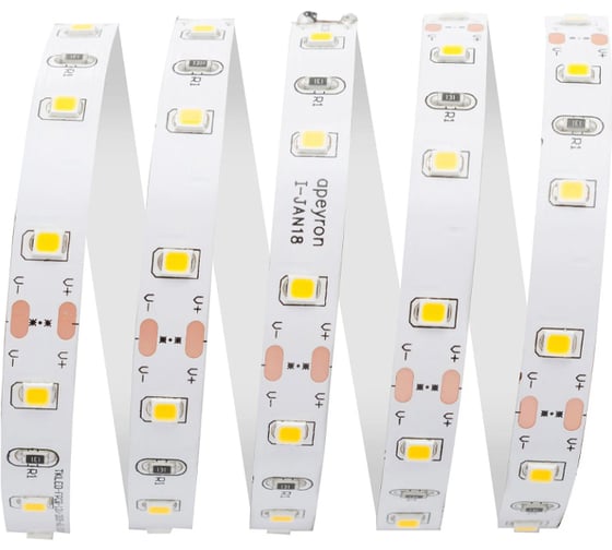 Светодиодная лента APEYRON 12В, 13Вт/м, smd5630 5м, теплый белый 66