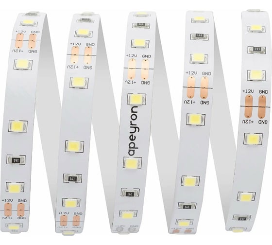 Светодиодная лента APEYRON 12В, 13Вт/м, smd5630 5м, холодный белый 67