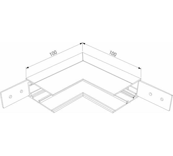 Угловой внутренний коннектор Elektrostandard Slim Magnetic для накладного шинопровода (белый) a062191