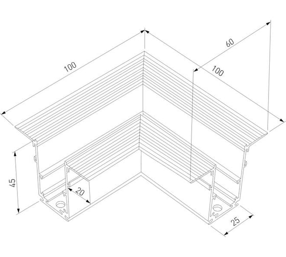 Угловой коннектор Elektrostandard Slim Magnetic для встраиваемого шинопровода (черный) a062192