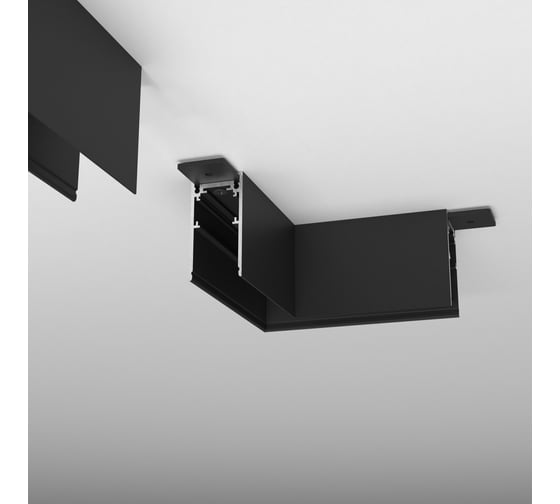 Угловой коннектор Elektrostandard Slim Magnetic для накладного шинопровода (черный) a062194
