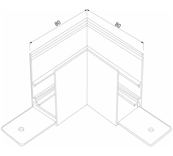 Угловой коннектор Elektrostandard Slim Magnetic для накладного шинопровода (белый) a062195