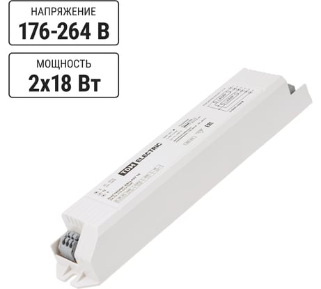 Электронный пускорегулирующий аппарат | дроссель TDM ELECTRIC EB-T8-218-EA2 SQ0339-0002