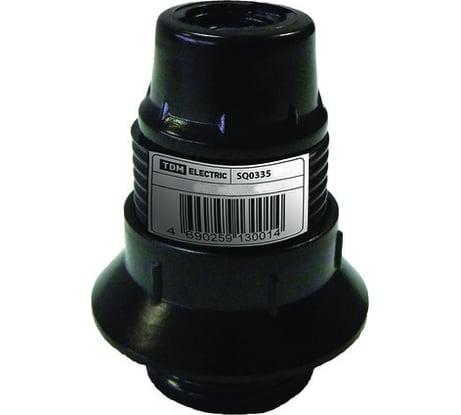 Карболитовый патрон с кольцом Е14, черный TDM ELECTRIC SQ0335-0004