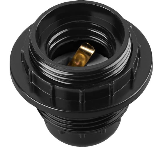 Карболитовый патрон с кольцом Е27, черный, Б/Н TDM ELECTRIC SQ0335-0012