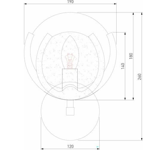 Настенный светильник Bogate's хром a062050