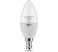 Светодиодная лампа LED E14 4W 4100К Gauss Candle Crystal Clear 103201204
