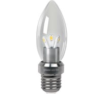Светодиодная лампа LED 3W E27 4100K Gauss Candle Crystal clear HA103202203