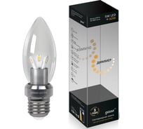 Диммируемая светодиодная лампа LED 5W E27 2700K Gauss Candle Crystal Clear HA103202105-D