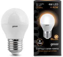 Светодиодная лампа Gauss LED Globe 4W E27 2700K EB105102104