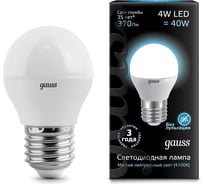 Светодиодная лампа Gauss LED Globe 4W E27 4100K EB105102204