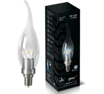 Светодиодная лампа LED 3W E14 4100K Gauss Candle Tailed Crystal Clear HA104201203