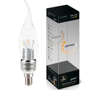 Диммируемая светодиодная лампа LED 5W E14 2700K Gauss Candle Tailed Crystal Clear HA104201105-D