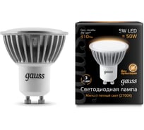 Софитная лампа Gauss LED GU10 5W SMD AC150-265V 2700K FROST EB101506105