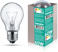 Лампа накаливания Camelion 60/A/CL/E27/G (с прозрачной колбой, ЛОН, ГОФРА, Б230-60-6) 15042