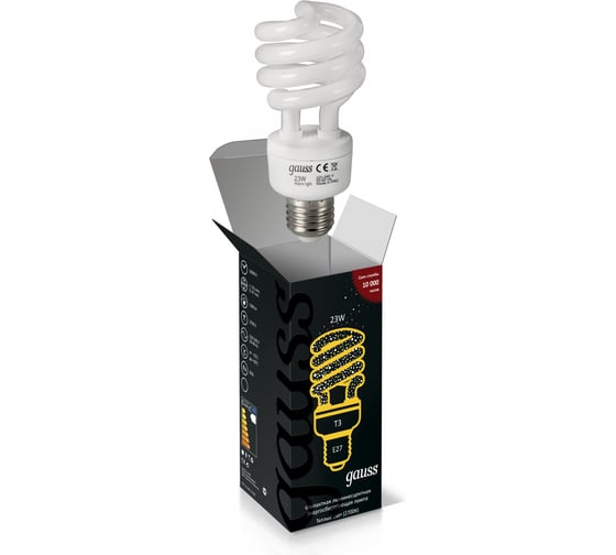 Энергосберегающая лампа Gauss Spiral 23W 2700K E27 212123