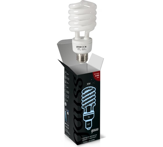 Лампа энергосберегающая Gauss Spiral 30W 6500K E27 192330